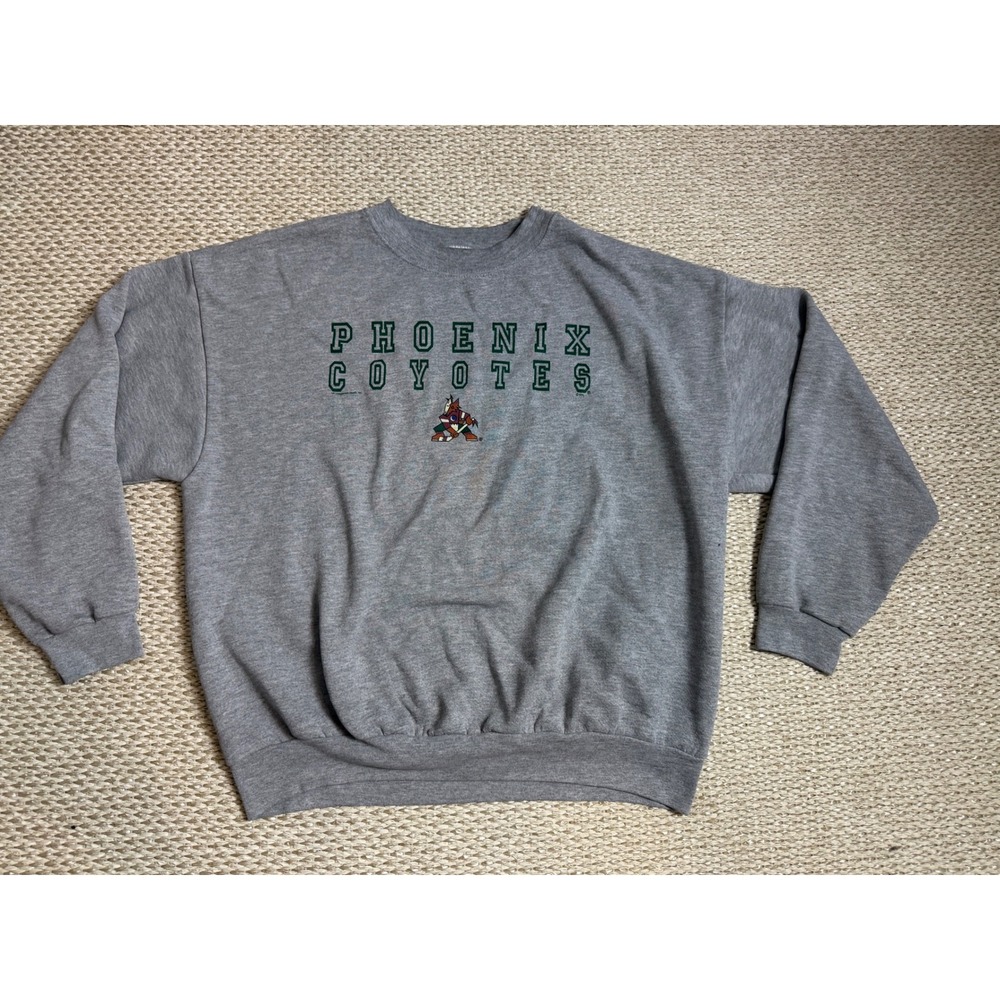 Vintage CSA Phoenix Coyotes Kachina NHL Sweatshirt Gray Mens XL XLG 90s Hockey